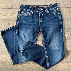 Rock Revival Sherry Rhinestone Pocket Skinny Jeans